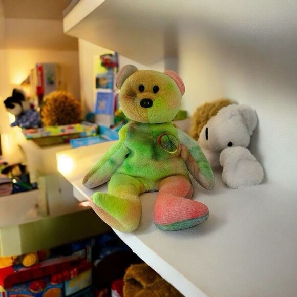 Vintage 1996 Ty Beanie Baby “PEACE” Bear - Picture 1 of 10